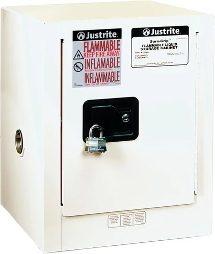 Miniatura 17 de Justrite 890200 - Gabinete para almacenamiento de seguridad, de tamaño pequeño, para almacenar productos inflamables, manual, con 1 puerta, de acero