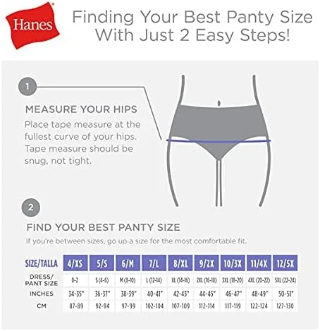 Miniatura 7 de Hanes - Paquete de ropa interior para mujer, ropa interior de algodón que absorbe la humedad, ultra suave y transpirable, paquete múltiple sin