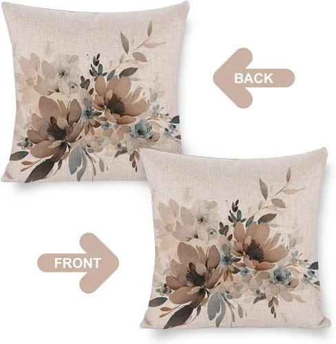 Miniatura 3 de Fundas de cojín decorativas modernas de lino con diseño de flores en acuarela, decoración del hogar al aire libre, primavera y verano, margaritas