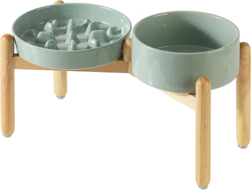 Miniatura 59 de Havniva Tazón de cerámica de 0.9 tazas para perros de alimentación lenta para perros pequeños, alimentador lento para mascotas de 6.1 pulgadas, 1 x