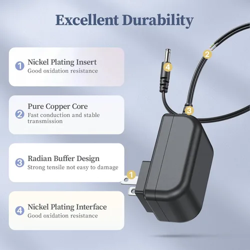 Miniatura 5 de Adaptador de corriente CA/CC de 24 V, 1 A, entrada de 100-240 V, enchufe de pared de conmutación regulado de 24 W con 10 puntas de CC, compatible