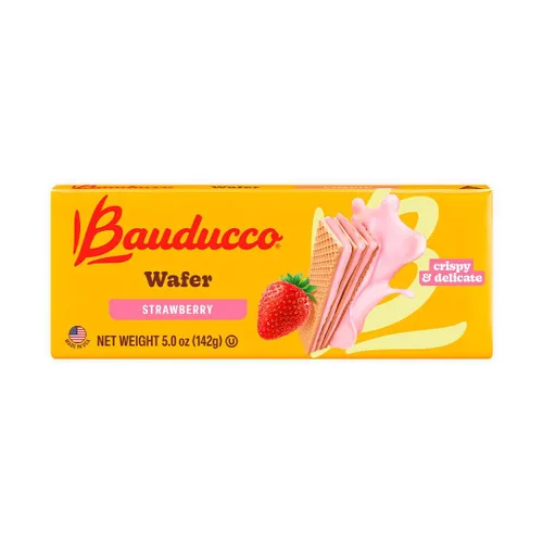 Miniatura 18 de Bauducco Vanilla Wafers - Galletas crujientes de oblea con 3 deliciosas capas de crema con sabor a vainilla, delicioso aperitivo dulce o postre, 9.0