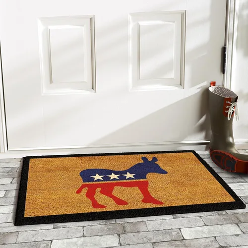 Miniatura 2 de Calloway Mills Democrat Donkey - Felpudo de fibra de coco con respaldo de vinilo (17 x 29 pulgadas)