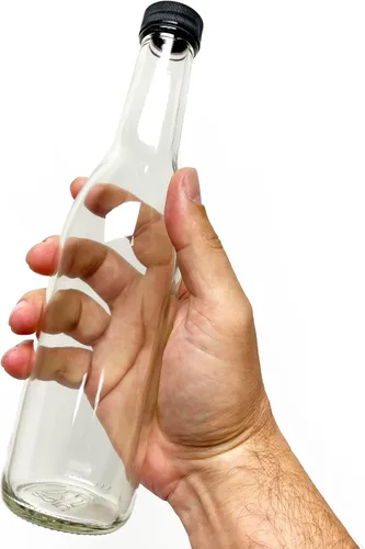 Miniatura 2 de nicebottles - Botellas de vidrio transparente Woozy, 12 oz (375ml) - Caja de 12 botellas encantadoras empacadas en caja resistente con 15 tapas