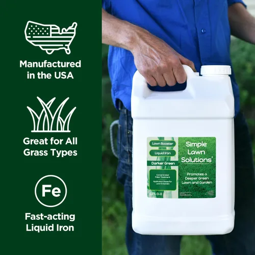 Miniatura 5 de Simple Lawn Solutions - Hierro líquido verde oscuro - Micronutrientes quelatados - Refuerzo concentrado para césped, plantas de interior y jardín al