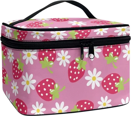Miniatura 26 de Flashideas Bolsa de maquillaje para cosméticos Almacenamiento vertical Bolsa de maquillaje de viaje de gran capacidad, Caballo Azteca 1