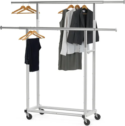 Miniatura 7 de Simple Houseware Perchero estándar de doble barra, negro