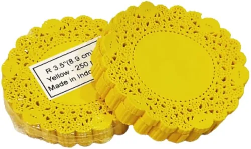 Miniatura 26 de 250 piezas de papel redondo de encaje de 3.5 pulgadas de alta calidad, sin polvo, corte limpio, diseño simple: fiesta/regalo/para tartas/decoración
