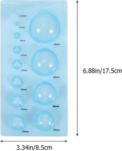 Miniatura 2 de ARTIBETTER 4 piezas de papel Quilling molde plástico Quilling herramientas 3D medias bolas molde para proyectos de manualidades DIY