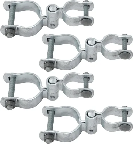 Miniatura 10 de VIVIDA Kit de bisagra de puerta de enlace de cadena de 1-5/8 pulgadas, incluye bisagras de puerta hembra y macho, herrajes para valla de eslabones