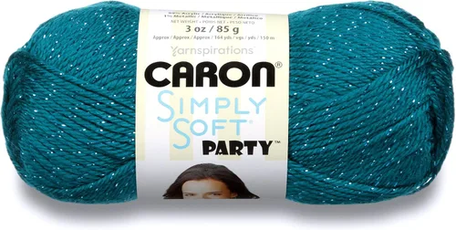 Caron Simply Soft Party Lana de 3 Onzas, Rojo vivo brillante