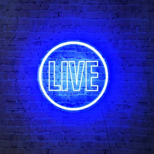 Miniatura 15 de NOXTROND Letrero de Luces de Neón En Vivo, Letrero de Neón LED En Vivo con Alimentación USB para Pared, Decoración de Pared En Vivo Regulable