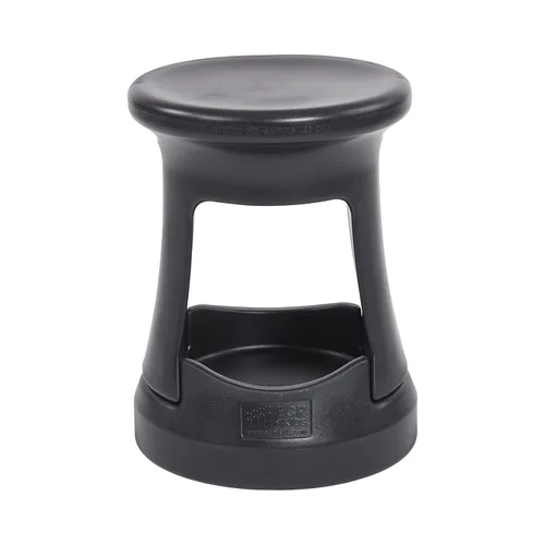 ECR4Kids Taburete tambaleante de almacenamiento activo, altura del asiento de 18 pulgadas, muebles para niños, color negro