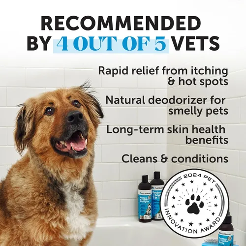 Miniatura 2 de Pet Honesty Restore + Soothe 2 en 1 Champú + Acondicionador para piel sensible para perros y gatos - Suplemento para piel y pelaje de perros - Calma