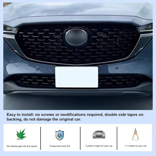 Miniatura 3 de CDEFG 2024 2025 2026 CX-5 Rejilla frontal de malla para insertar y adorno de parrilla frontal Compatible con Mazda CX-5 2022-2025 2026 Accesorios