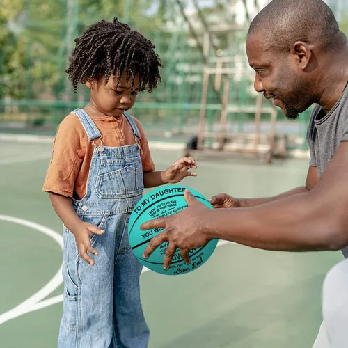 Miniatura 4 de K KENON Balón de Baloncesto Personalizado Grabado Personalizado para Hija Hijo Nieta Nieto Sobrino Sobrina Regalos de Navidad Cumpleaños - Nunca lo