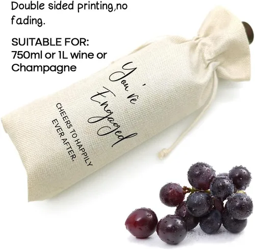 Miniatura 4 de Socive Bolsa de vino de compromiso – You're Engaged, regalos de compromiso para parejas, regalo de compromiso personalizado, regalo de novia