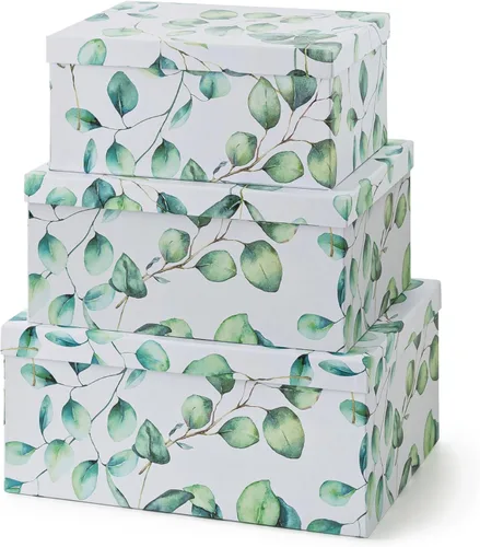 Miniatura 20 de Soul & Lane Cajas de almacenamiento de fotos de mariposas en vuelo (juego de 3): cajas anidables con tapas, contenedores de cartón decorativos
