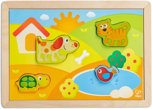 Miniatura 5 de Hape 3 – 1 Kids Pepe & Friends – Puzzle de madera Puzzle (3 piezas)