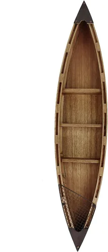 Miniatura 9 de Aecipl Estante de madera maciza para barco, decoración de pared náutica, estantería con temática de playa, estantes grandes de madera de 3 niveles