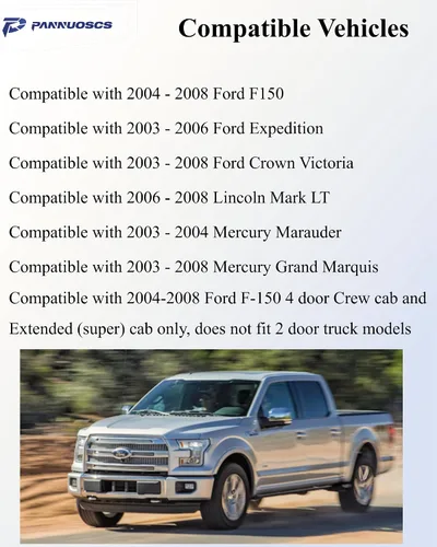 Miniatura 5 de PANNUOSCS Interruptor de ventana principal con interruptores de ventana de pasajero compatible con Ford F150 Expedition 2004-2008 Crown Victoria