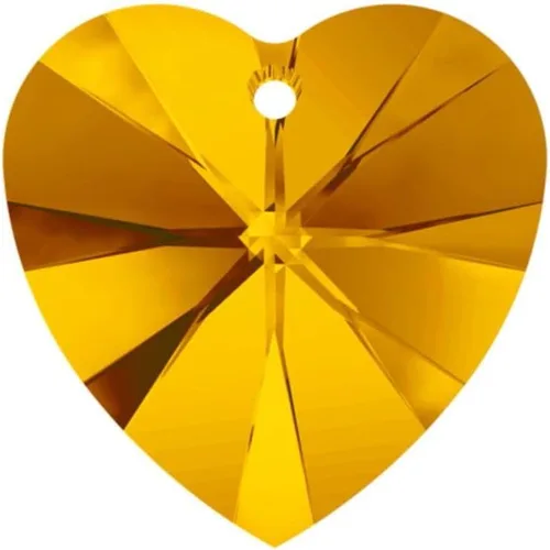 Miniatura 18 de 20 cuentas colgantes de cristal de corazón de amor de San Valentín de 0.394 pulgadas (0.394 in), cuentas sueltas de diamantes de abril transparentes