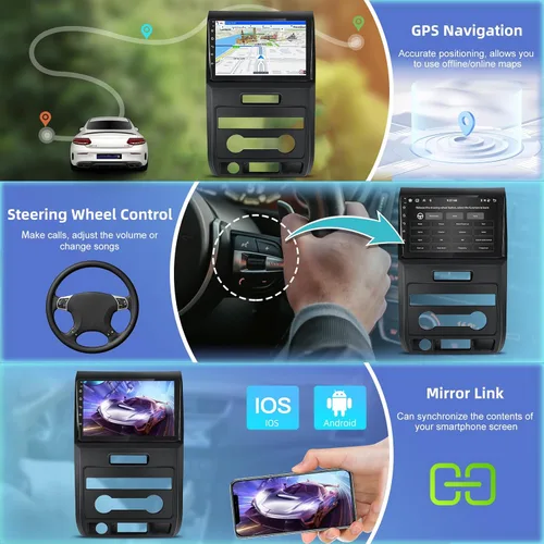Miniatura 6 de [4G+64G] Radio de coche de 8 núcleos para Ford F150 2009 2010 2011 2012 - Android 13 pantalla táctil F-150 estéreo, DSP 32 EQ/IPS/Carplay/Android