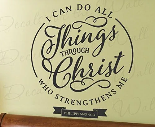 I Can Do All Things Through Christ Who Strengthens Me – Filipenses 4:13 Inspiración Confianza Motivacional Dios Biblia Jesús Cristiano Religioso Red