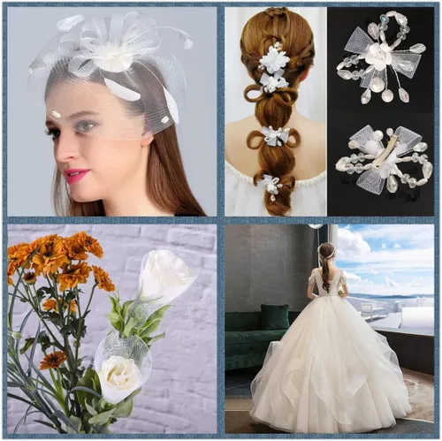 Miniatura 7 de Abbaoww trenza rígida de crin de caballo negro de 45 metros y 1 pulgada de ancho para coser, accesorios de vestido de novia y vestidos de baile