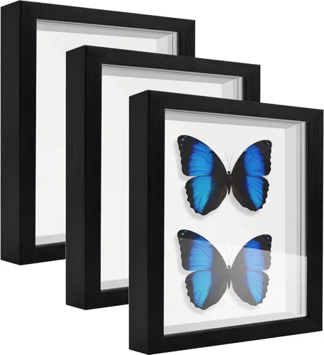 Miniatura 15 de Caja expositora de 8 x 8 pulgadas con calcomanías de letras, vitrina para recuerdos, artículos de bebé, recuerdos de boda, manualidades, boletos