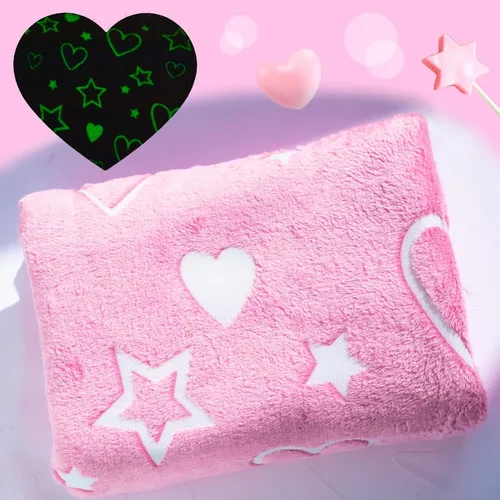 Miniatura 10 de Manta de mariposa que brilla en la oscuridad con bolsa de almacenamiento, el mejor regalo manta suave para niñas y niños, manta de campamento