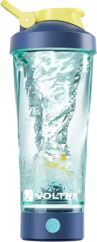 Miniatura 19 de VOLTRX Botella mezcladora eléctrica de proteínas de alta calidad, hecha con Tritan, sin BPA, vaso mezclador portátil Vortex de 24 onzas/vasos Verde