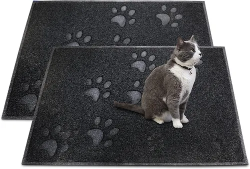 Andalus Tapete Grande para Arena de Gatos, Paquete de 2 - Impermeable, Antideslizante y Fácil de Limpiar, Tapete para Caja de Arena de Gatos para