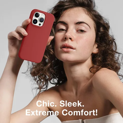 Miniatura 930 de GONEZ Funda de silicona para iPhone 15 Pro Max, compatible con Magsafe, protector de cámara + protector de pantalla, forro de microfibra suave