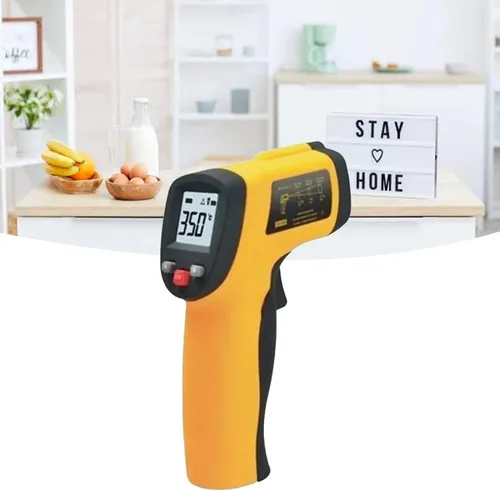 Miniatura 8 de Tyenaza Pistola de medición de temperatura, termómetro infrarrojo de mano de alta precisión de posicionamiento láser sin contacto para cocinar