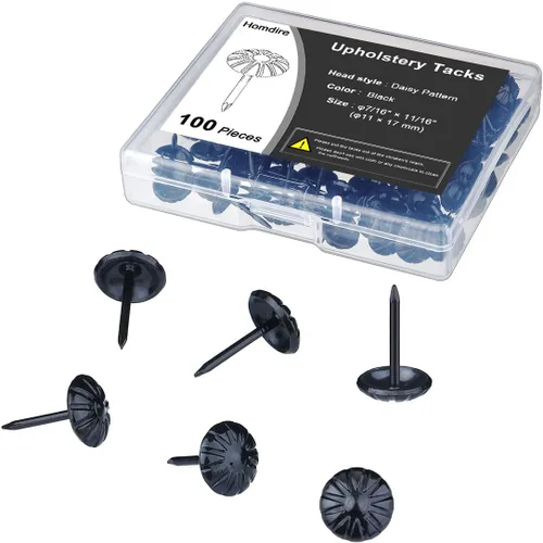 Miniatura 17 de Tachuelas de tapicería para muebles, clavos de tapicería vintage de 3/4 pulgadas, 100 tachuelas de muebles resistentes para tapicería, clavos