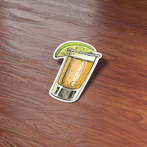 Miniatura 7 de Pegatina de lima y tequila – Calcomanía de vidrio de tequila, calcomanía de alcohol de la hora feliz para frasco, bonita calcomanía de borde de sal