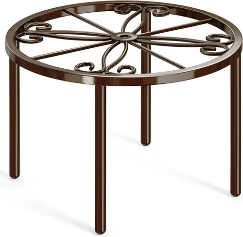 bussdis 1 soporte para plantas, soporte de metal resistente para decorar plantas, soporte para macetas antioxidante, estante redondo para plantas