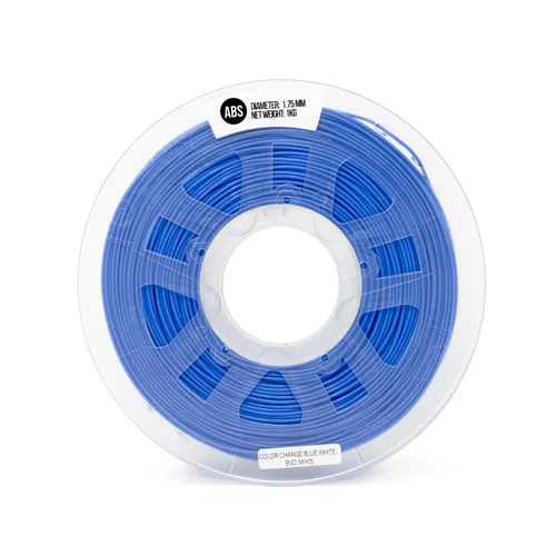 Miniatura 2 de Gizmo Dorks Filamento ABS de 0.069 in, 2.2 lbs para impresoras 3D, cambio de color azul a blanco