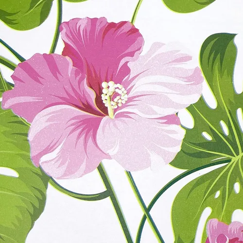 Miniatura 8 de SimpleLife4U Hawaii Flower Style Muebles Papel Autoadhesivo Estante Liner Maquillaje Joyería Gabinete Decoración 17.7 pulgadas Por 9.8 pies