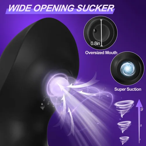 Miniatura 4 de Juguetes sexuales de succión con vibrador para adultos, vibradores de succión de rosa de doble estimulación con 9 modos de vibración y succión