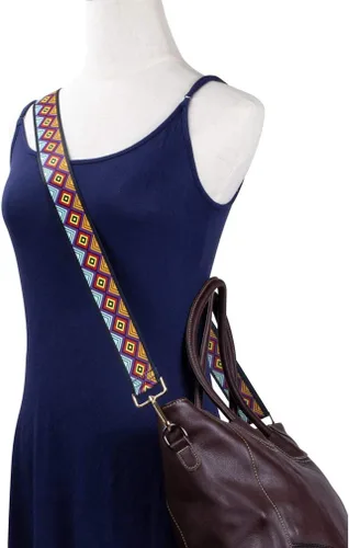 Miniatura 2 de ZANQANO - Correa de repuesto para bolsa bandolero, ajustable, estilo guitarra, multicolor