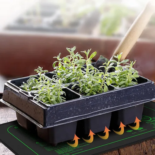 Miniatura 4 de GYTF Alfombrilla térmica para plántulas de 21 vatios, almohadilla térmica hidropónica cálida estándar MET para jardinería interior, duradera e
