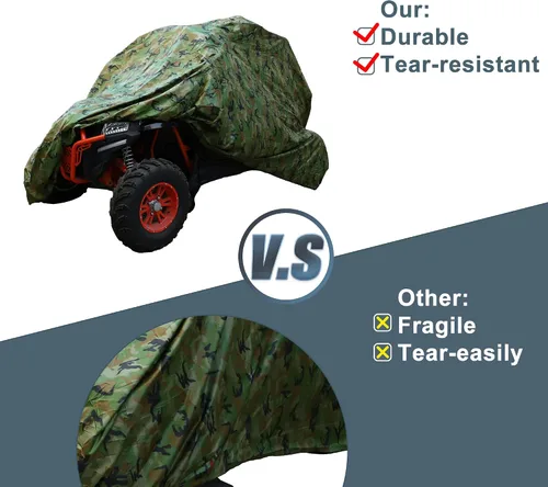 Miniatura 6 de X AUTOHAUX Cubierta impermeable UTV cubierta 4 ruedas protector de polvo de lluvia cubierta completa 4-6 plazas para Polaris RZR XP para Ranger Crew