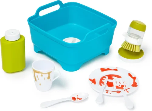 Casdon Joseph Joseph Wash & Scrub. Juego de lavado para niños mayores de 3 años. Incluye cubiertos y vajilla que cambian de color para un juego