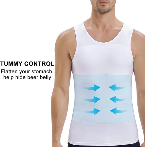Miniatura 5 de Lgtfy Mens Gynecomastia Compression Shirts, Slimming Body Shaper Tank Top, Tummy Control Undershirts - Change in Seconds