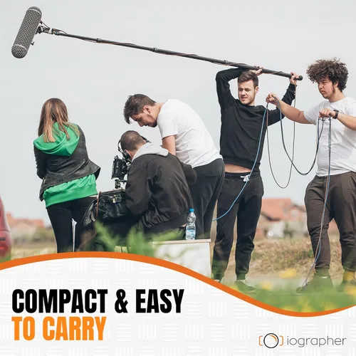 Miniatura 6 de iOgrapher Poste de micrófono - Soporte de poste de brazo de mano y soporte de micrófono ajustable - Montaje de poste compacto y extensible
