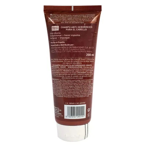 Miniatura 4 de Martiderm Sistema Capilar 3GF Champú Antiseboréico - 6.8 fl oz