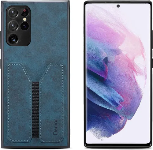 Miniatura 7 de Kowauri Funda para Samsung Galaxy S22 Ultra, Funda de piel sintética con ranura para tarjeta de crédito Funda protectora ultra delgada para Samsung