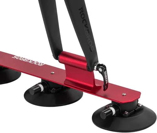 Miniatura 5 de ROCKBROS Sucker - Soporte para bicicleta para techo de coche, ventosa, soporte de bicicleta de liberación rápida de aleación de aluminio para 1, 2